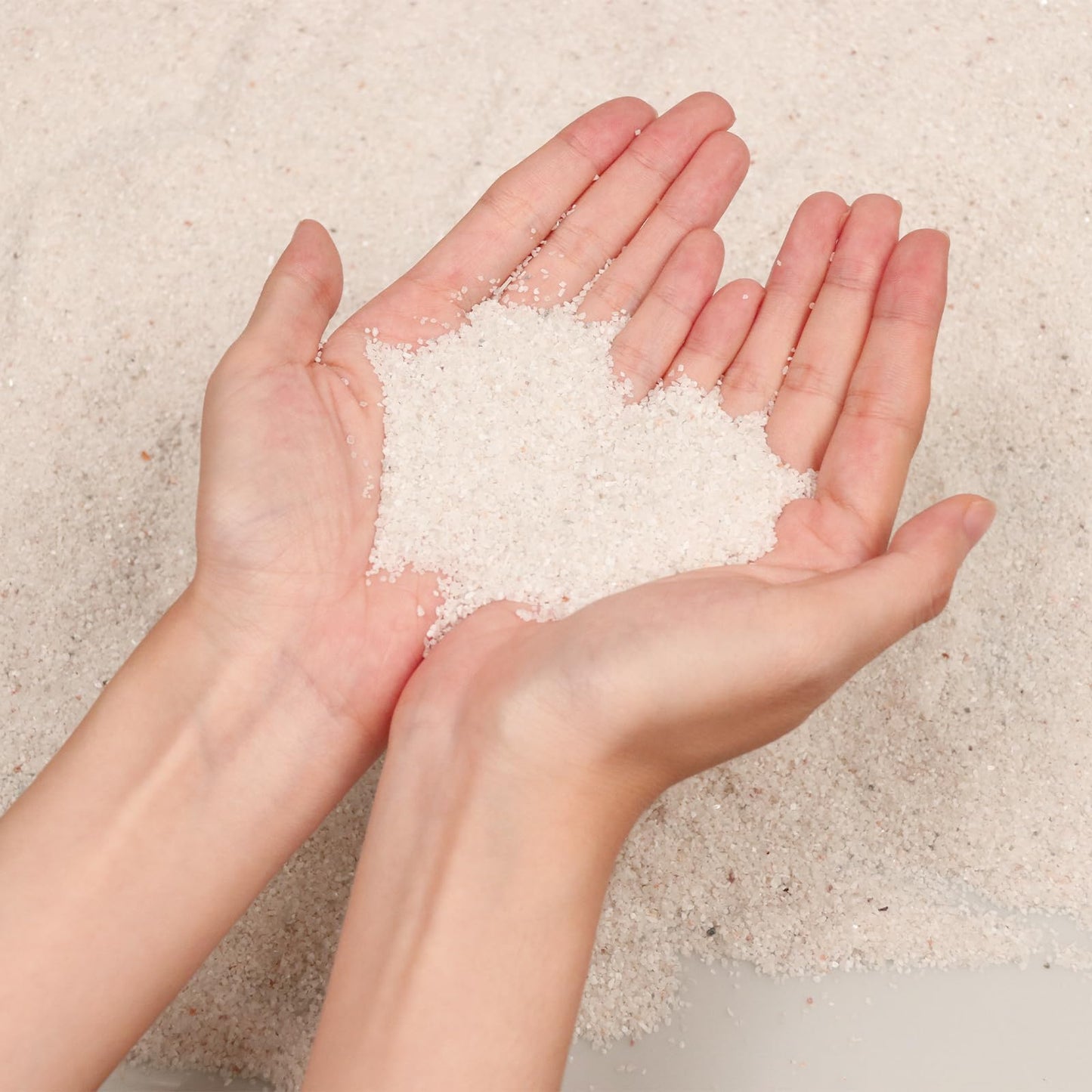 Natural Sand, Multi-Purpose Mini White Silica Sand for Fire Pits, Aquariums and Landscaping