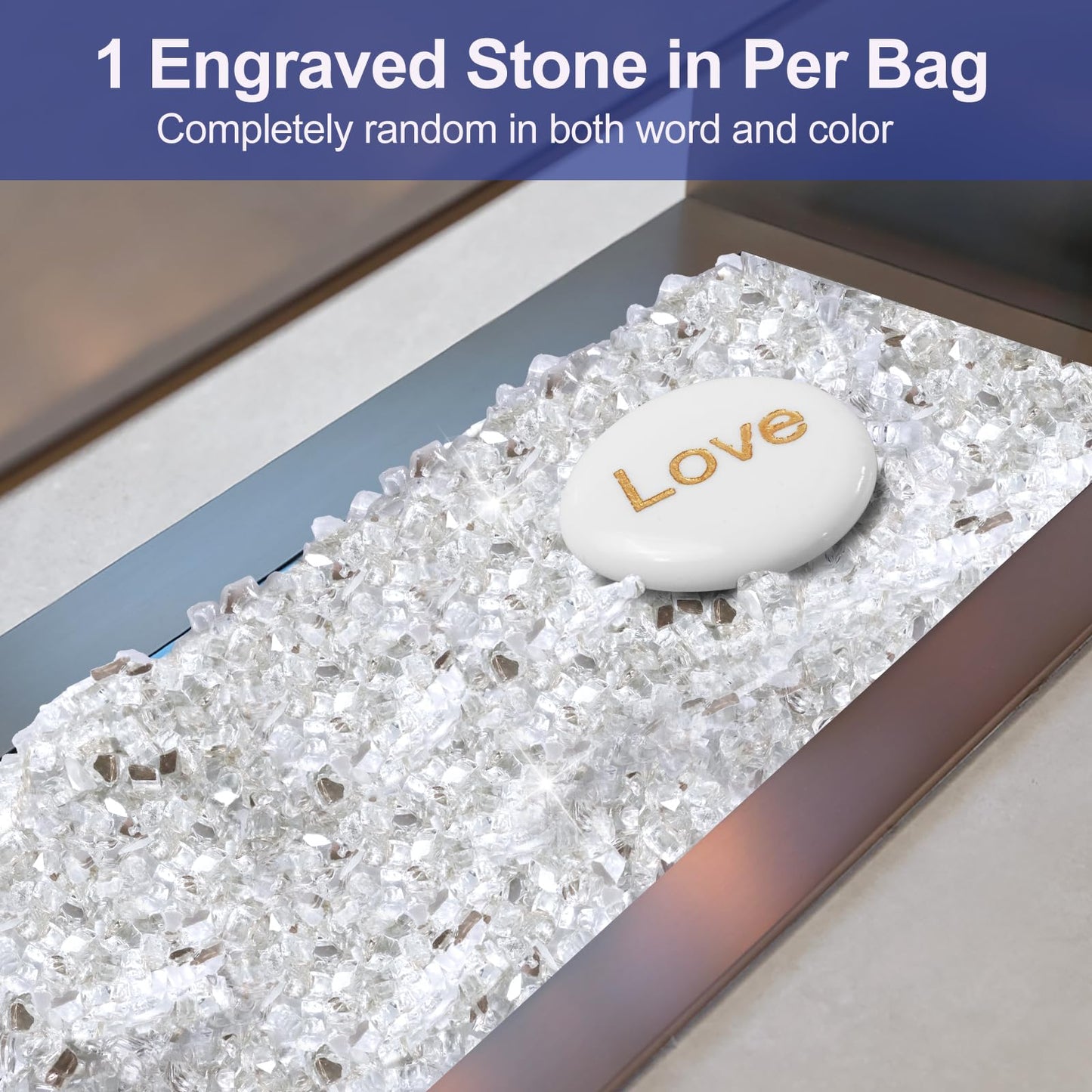 Fire Glass for Fire Pit - 1/2 inch Reflective Fire Glass Rocks for Propane and Gas Fireplace
