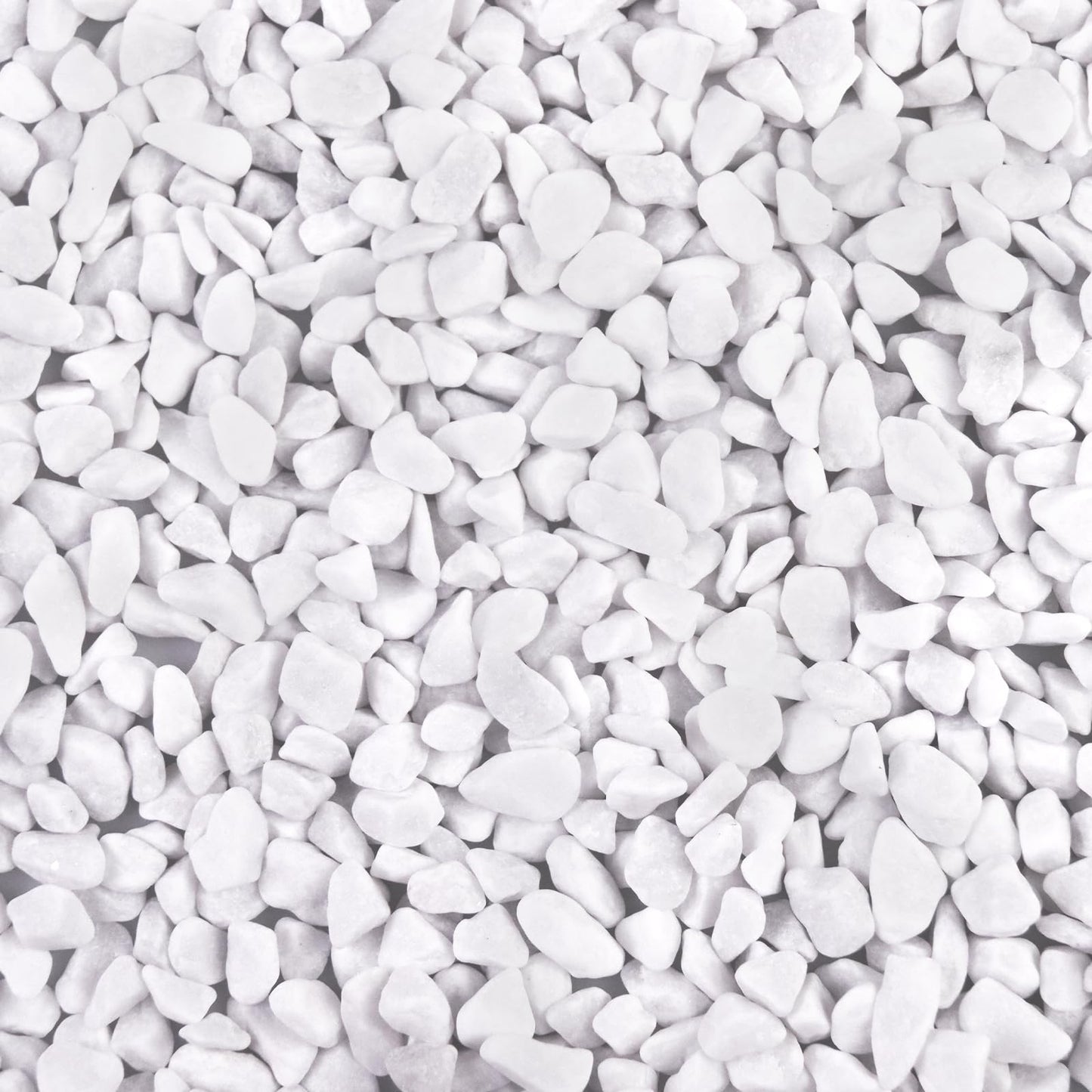 Snow White Polished Gravel for Plants Garden, Decorative Pebbles Ideal for Fish Tank, Vases, Succulents, Crafting, Home Decor