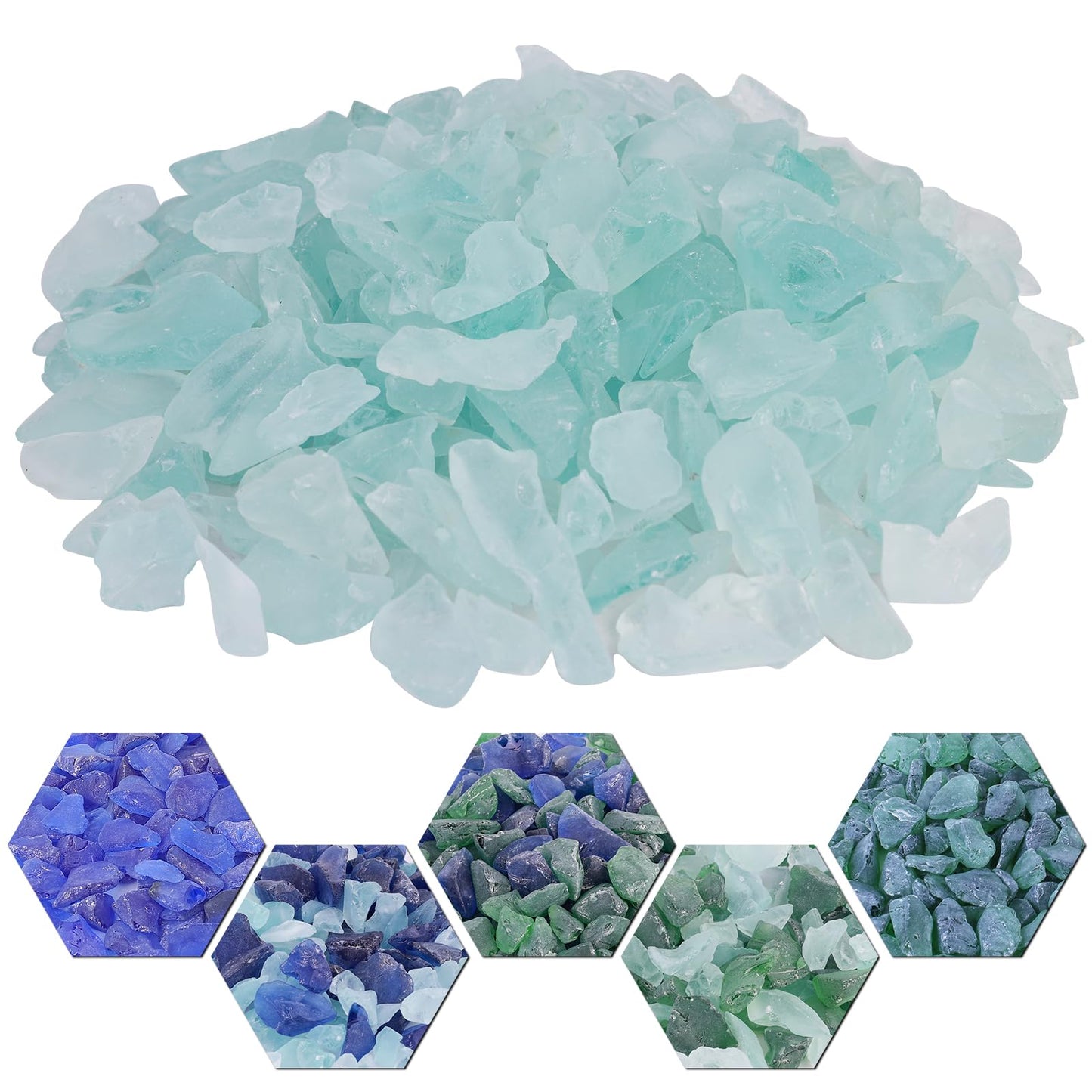Forsted Sea Glass for Vase Filler, Aquarium, Home Decor, Firepit ,Wedding Decor
