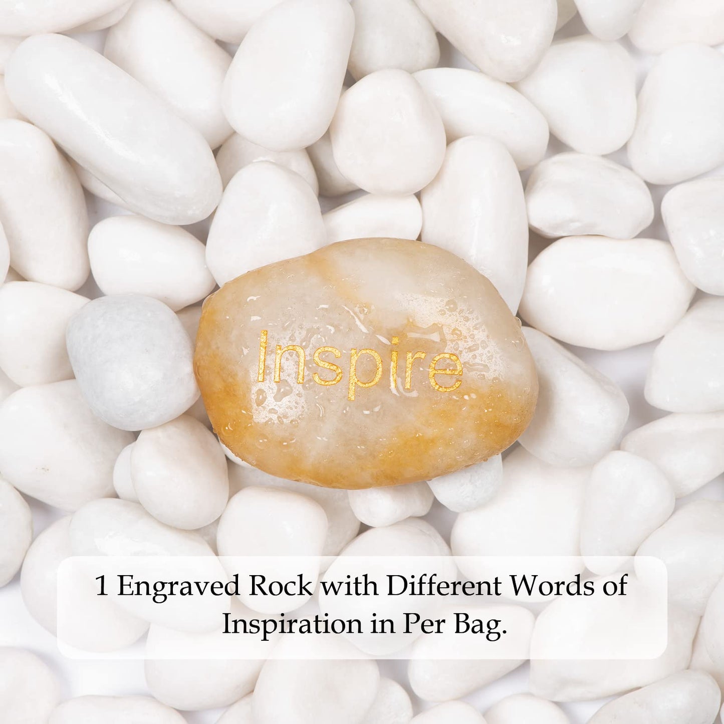 Snow White Natural River Rocks Polished Pebbles for Landscaping, Plants, Fish Tank, Vases, Succulents, Crafting, Home Decor ,0.7"-1.6"