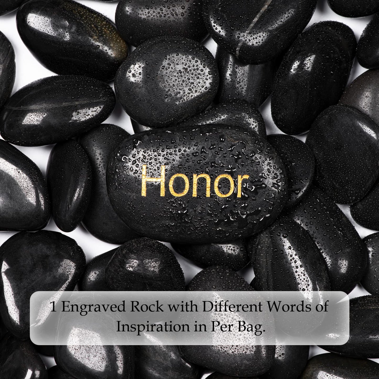 Black Natural River Rocks Polished Pebbles for Landscaping, Plants, Fish Tank, Vases, Succulents, Crafting, Home Decor ,0.7"-1.6"