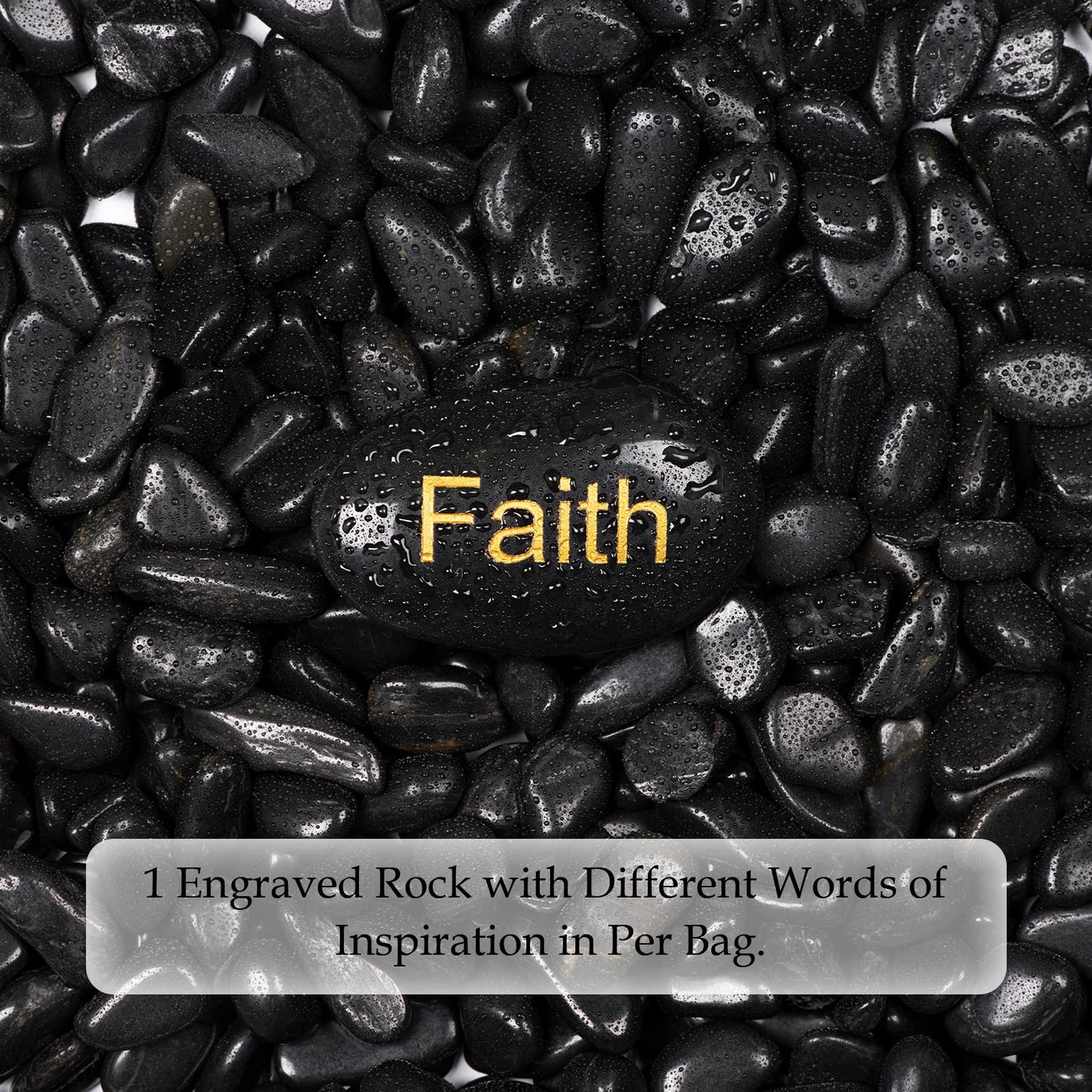 Black Natural River Rocks Polished Pebbles for Landscaping, Plants, Fish Tank, Vases, Succulents, Crafting, Home Decor ,0.3"-0.5"