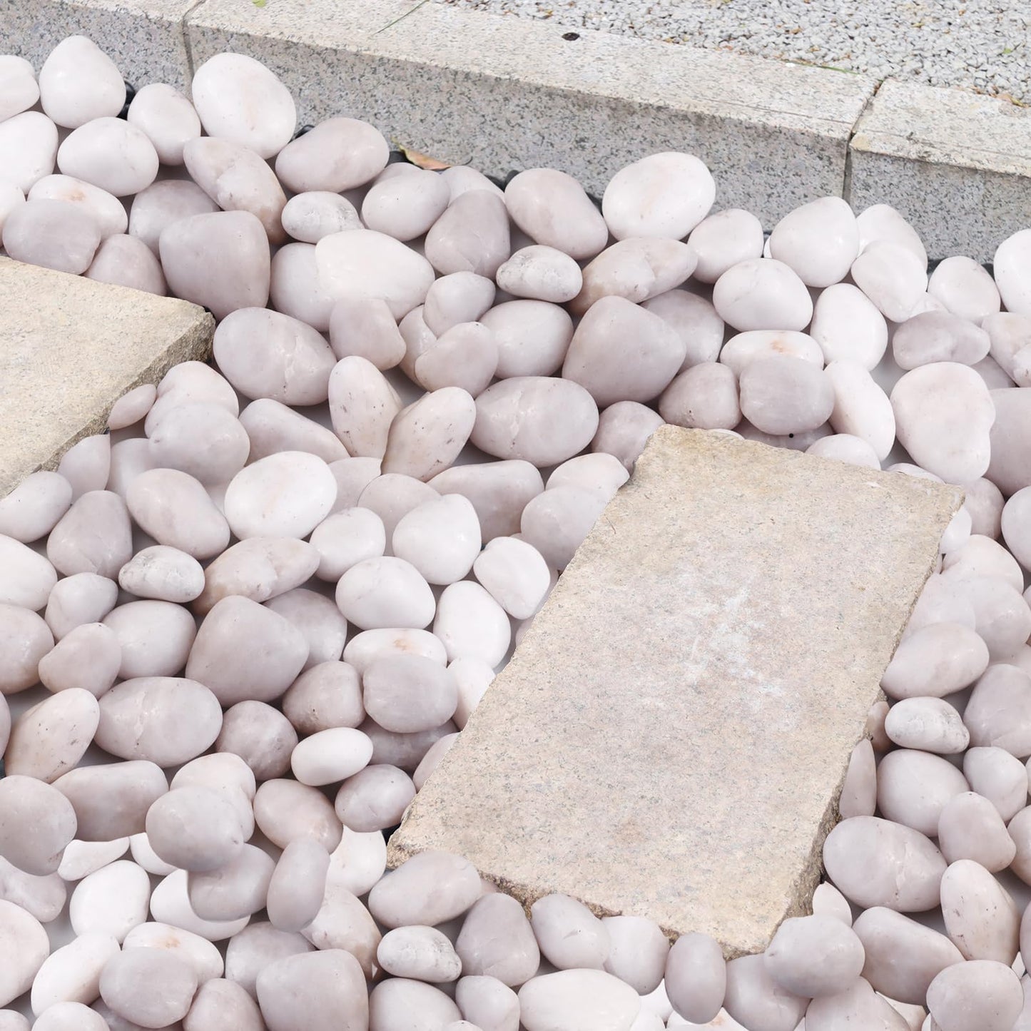 High Polished White Pebbles for Indoor Plants- Aquarium Fish Tank -Outdoor Garden Landscaping