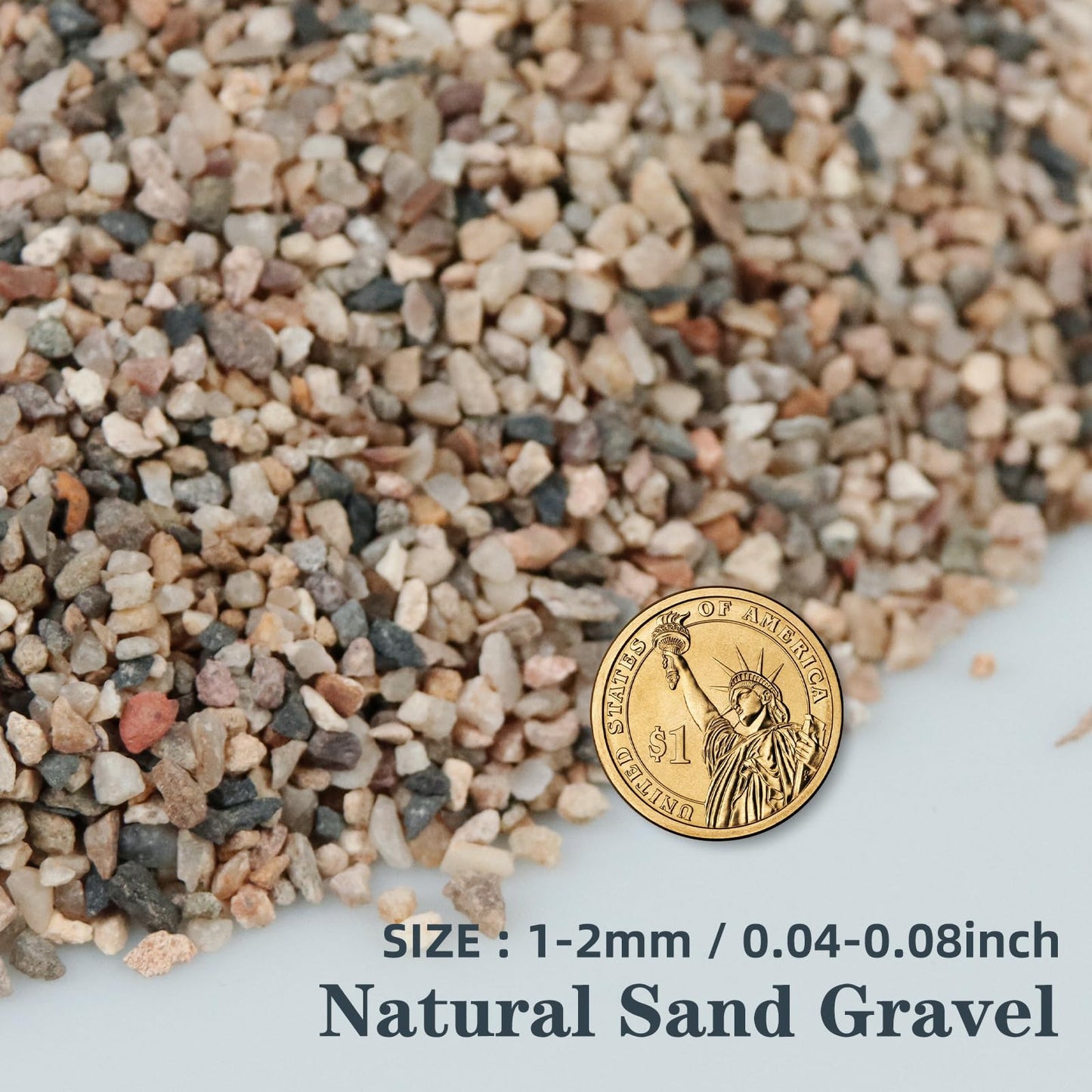 100% Natural Sand, Multi-Purpose Mixed Silica Sand for Fire Pits, Aquariums and Landscaping