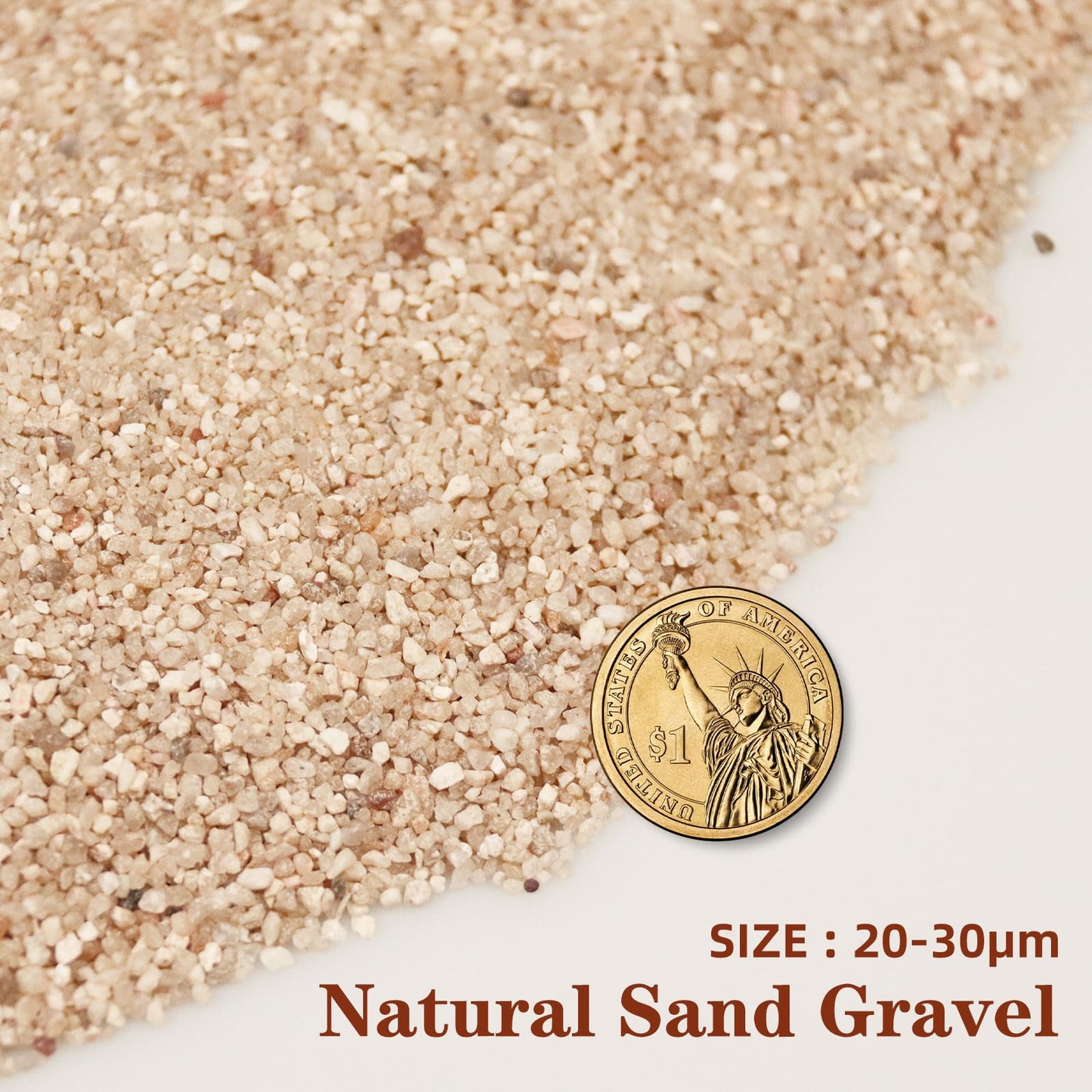 100% Natural Sand, Multi-Purpose Natural Silica Sand for Fire Pits, Aquariums and Landscaping
