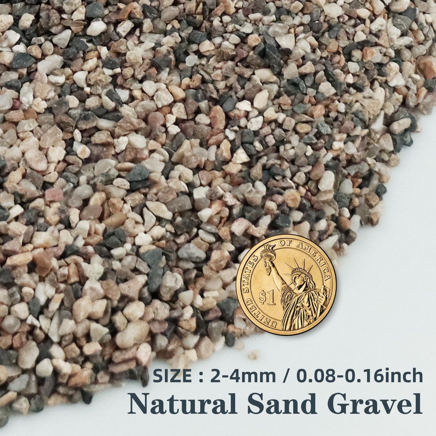 Natural Sand, Multi-Purpose Mixed Silica Sand for Fire Pits, Aquariums, and Landscaping