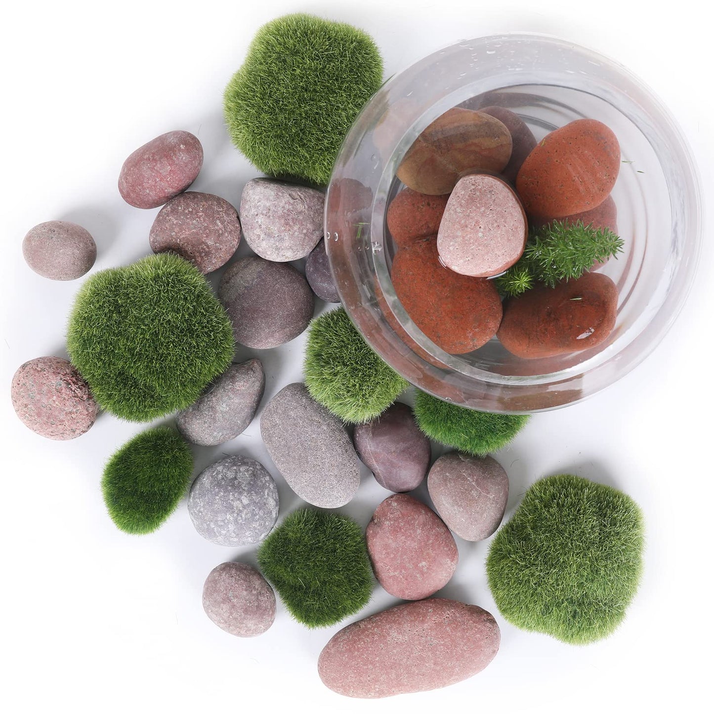 Red Smooth Pebbles River Rocks for Landscaping, Ideal for Home Decor, Aquariums, Painting, Crafting
