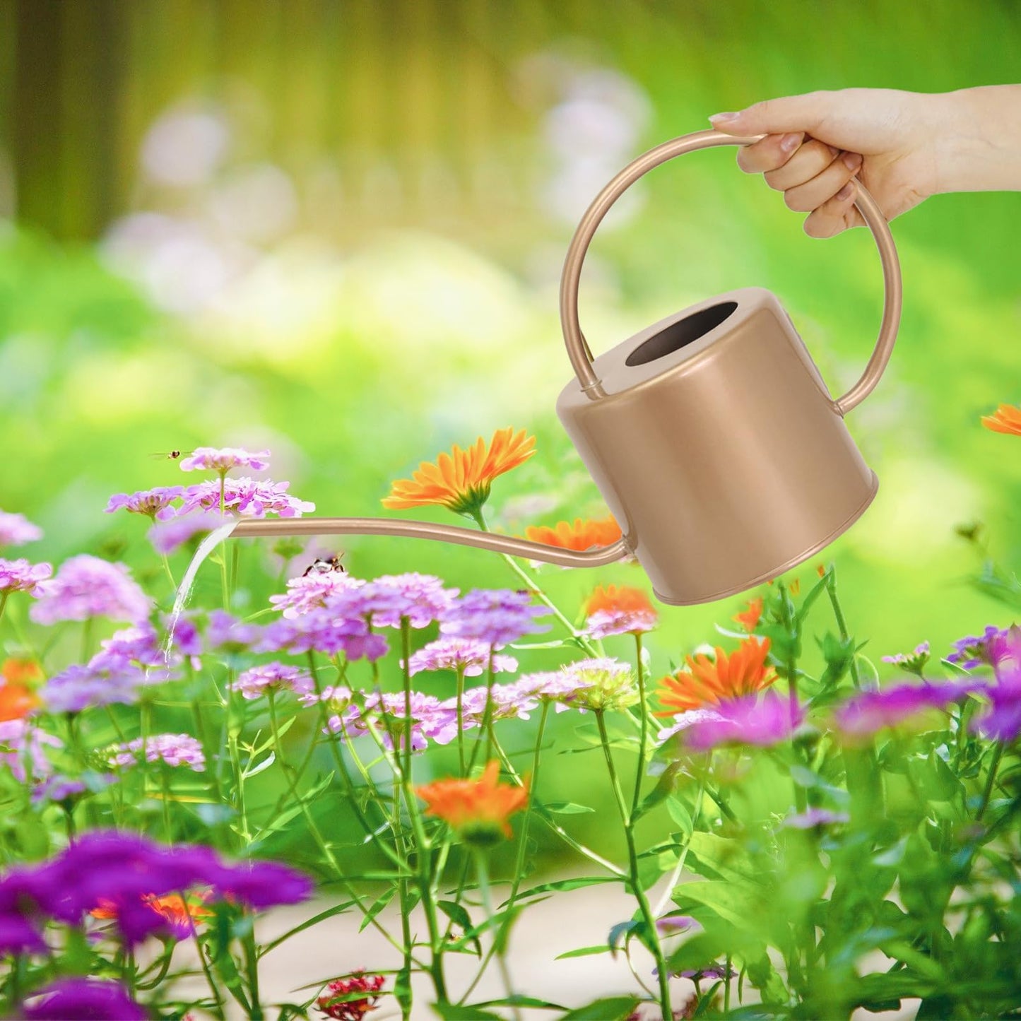 Indoor Long Spout Watering Can for Houseplants , Succulents or Outdoor Garden Flower, 1.7L / 40 oz