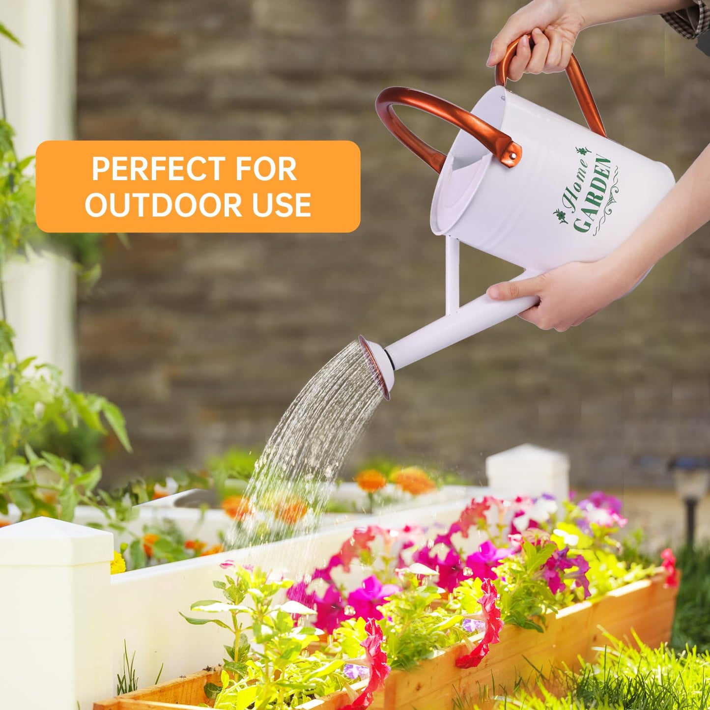 1 Gallon Metal Watering Can for Outdoor & Indoor Use, Perfect for Garden Flower, Houseplants,
