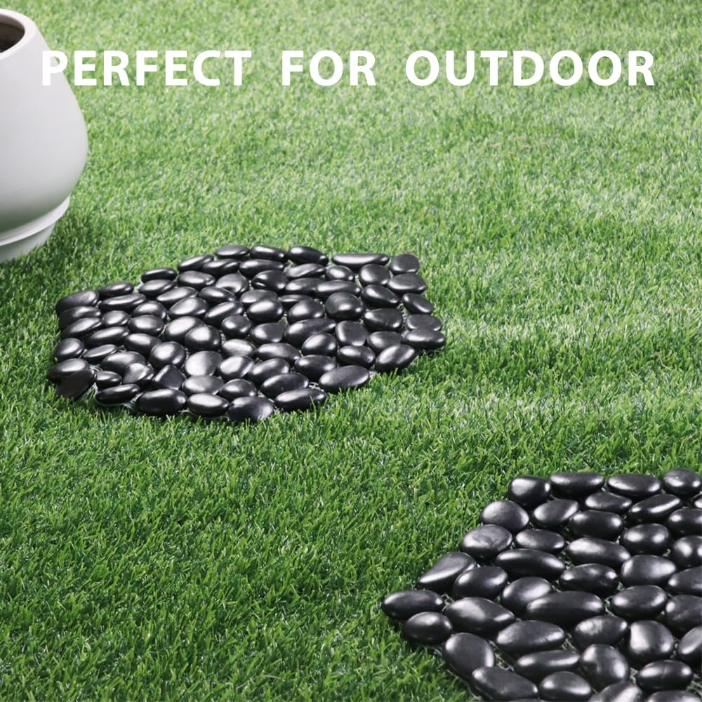 12 inch River Rock Stepping Stone - Pavers for Outdoor Garden Walkway, Landscaping,Hexagon Set of 6