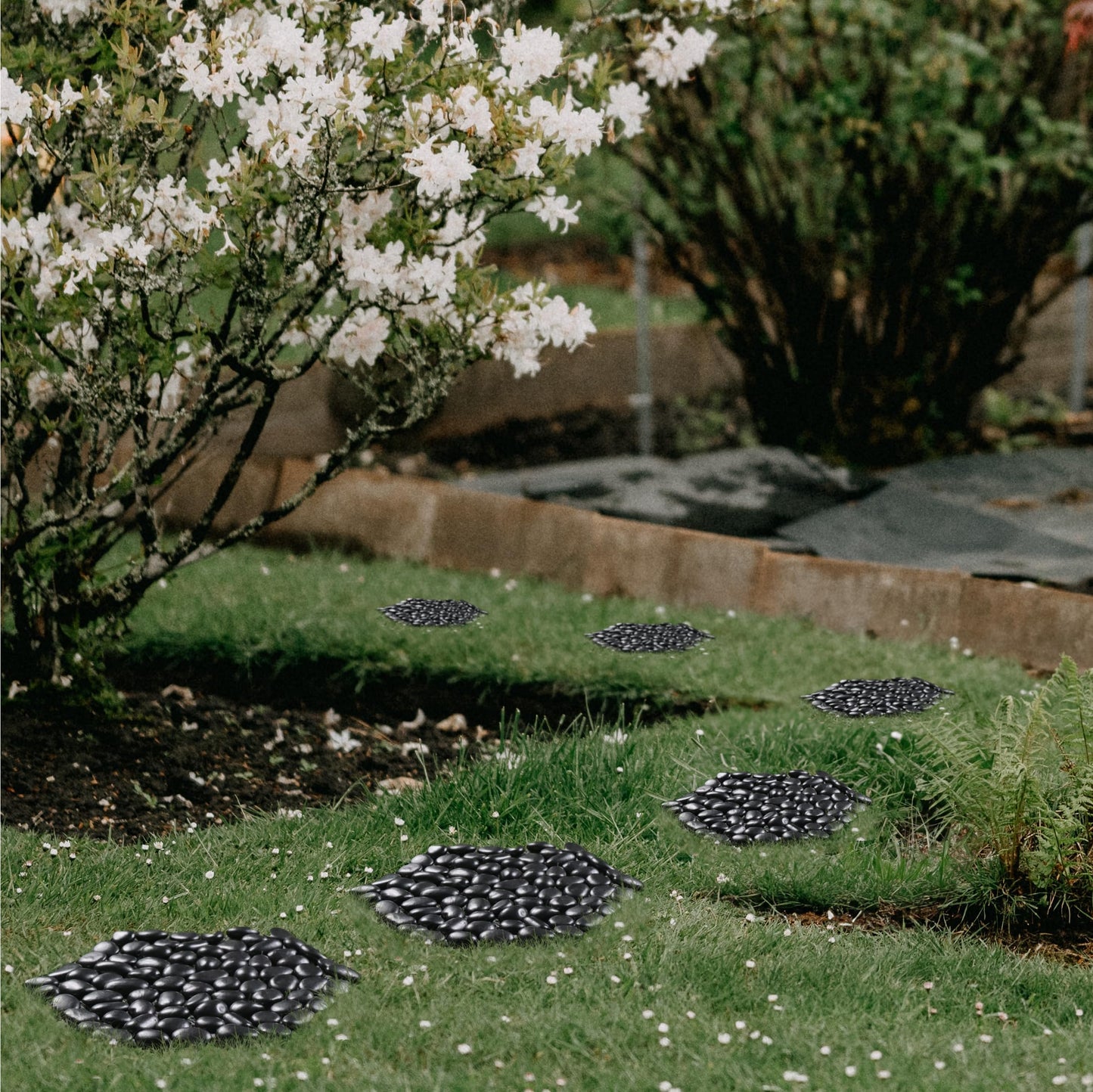 12 inch River Rock Stepping Stone - Pavers for Outdoor Garden Walkway, Landscaping,Hexagon Set of 6