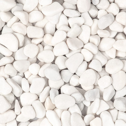 Snow White Natural River Rocks Polished Pebbles for Landscaping, Plants, Fish Tank, Vases, Succulents, Crafting, Home Decor ,0.3"-0.5"