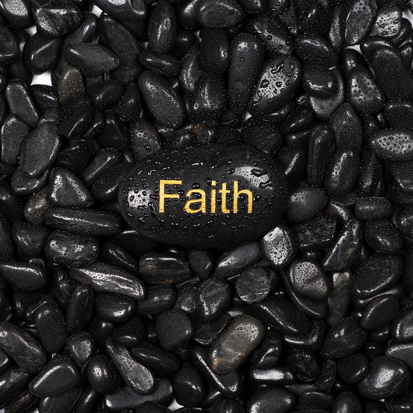 Black Natural River Rocks Polished Pebbles for Landscaping, Plants, Fish Tank, Vases, Succulents, Crafting, Home Decor ,0.3"-0.5"