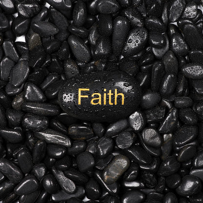 Black Natural River Rocks Polished Pebbles for Landscaping, Plants, Fish Tank, Vases, Succulents, Crafting, Home Decor ,0.3"-0.5"