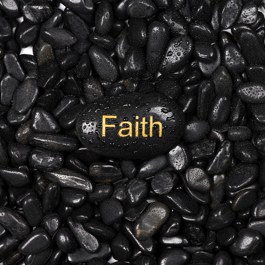 Black Natural River Rocks Polished Pebbles for Landscaping, Plants, Fish Tank, Vases, Succulents, Crafting, Home Decor ,0.3"-0.5"