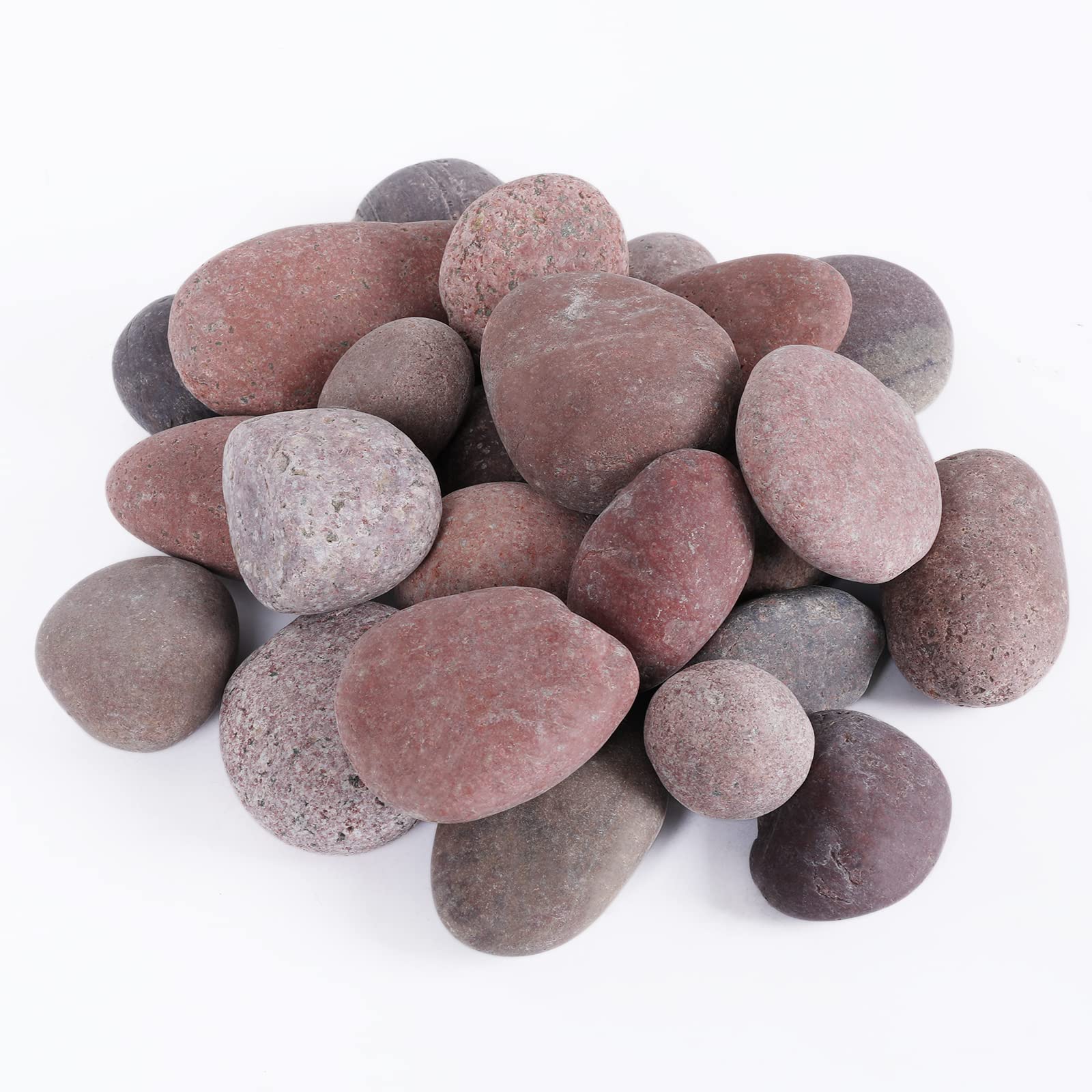 Smooth Red Rocks Place Red Smooth Pebbles River Rocks for Landscaping, Ideal for Home Decor ...