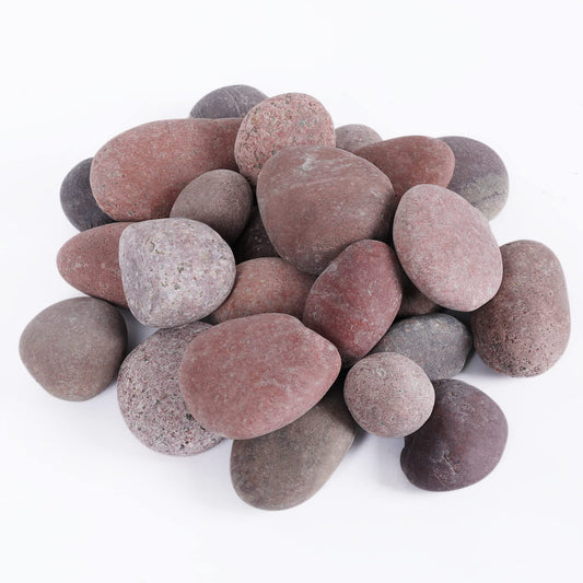 Red Smooth Pebbles River Rocks for Landscaping,  Ideal for Home Decor, Aquariums, Painting, Crafting