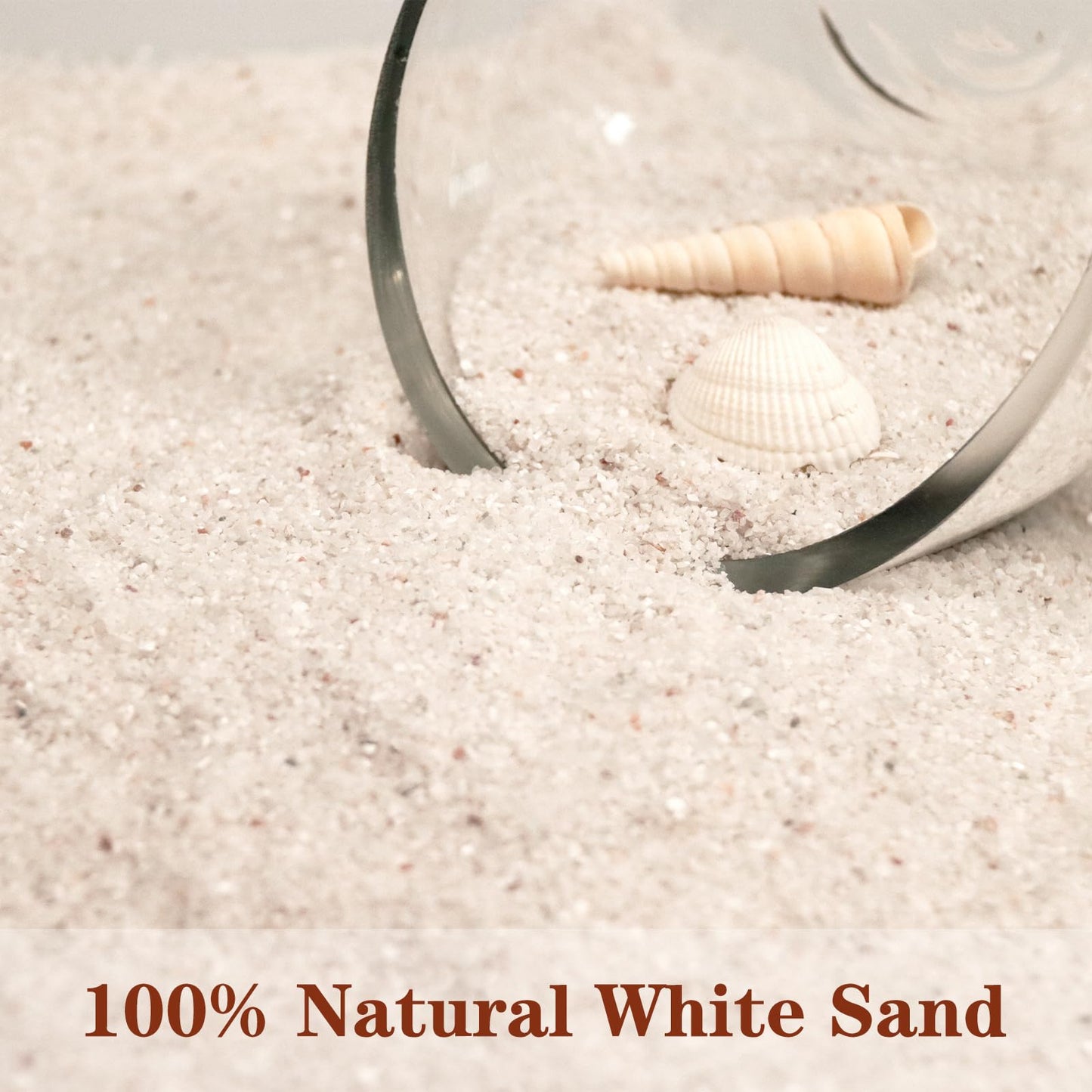 Natural Sand, Multi-Purpose Mini White Silica Sand for Fire Pits, Aquariums and Landscaping