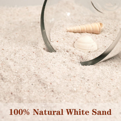 Natural Sand, Multi-Purpose Mini White Silica Sand for Fire Pits, Aquariums and Landscaping