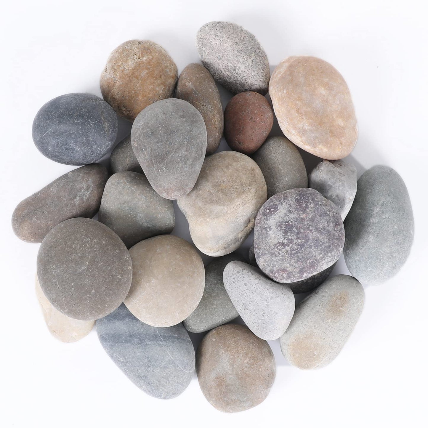 Mixed Color Smooth Pebbles River Rocks for Landscaping,  Ideal for Home Decor, Aquariums, Painting, Crafting