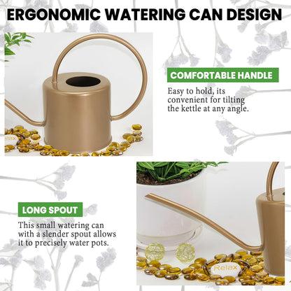 Indoor Long Spout Watering Can for Houseplants , Succulents or Outdoor Garden Flower, 1.7L / 40 oz