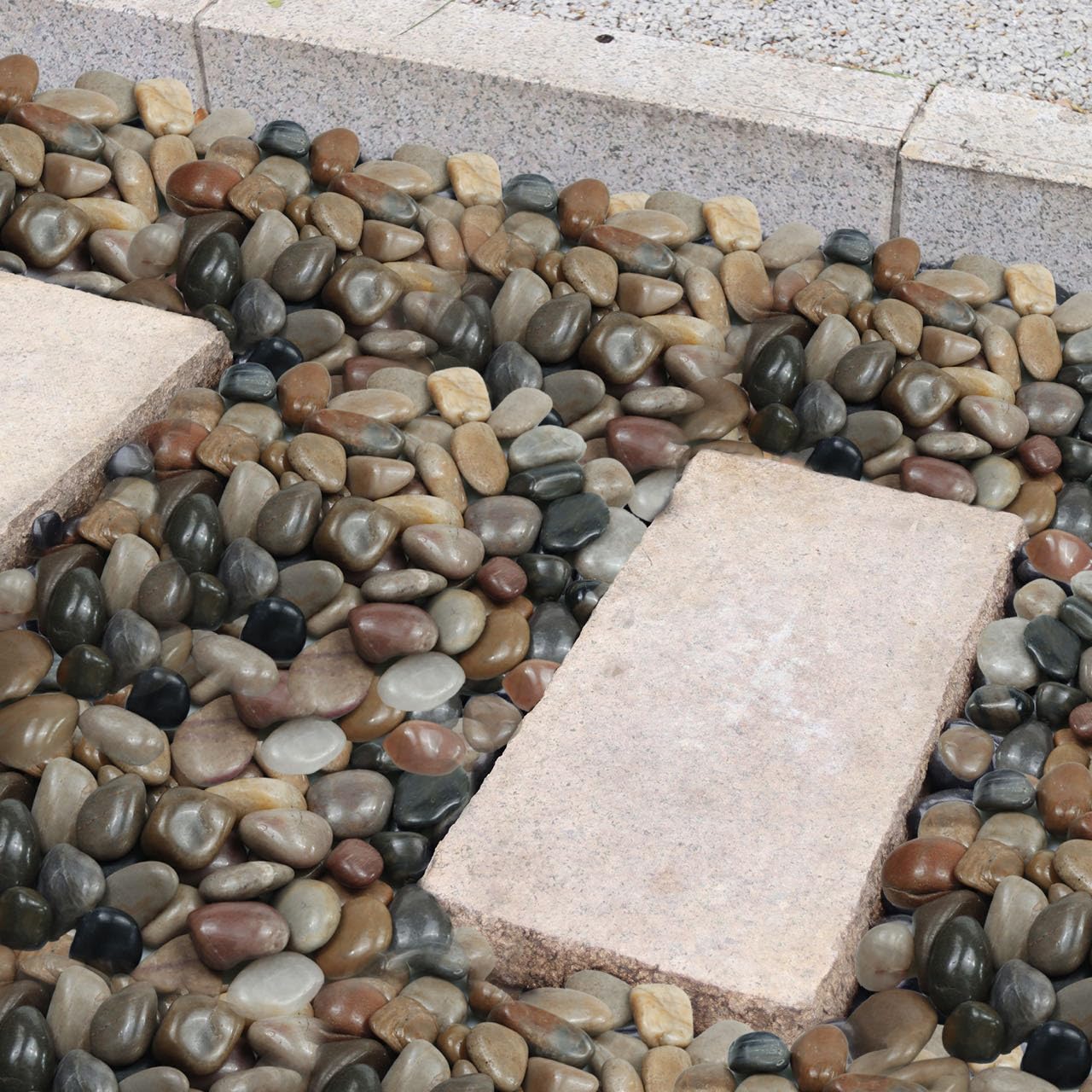 Rain Forest Mixed River Rocks for Landscaping-Polished Pebbles for Plants-Garden Decorative Stones-1-2" Large Plant Rocks,Ideal for Aquarium, Home Decor