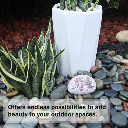 Mixed Color Smooth Pebbles River Rocks for Landscaping,  Ideal for Home Decor, Aquariums, Painting, Crafting