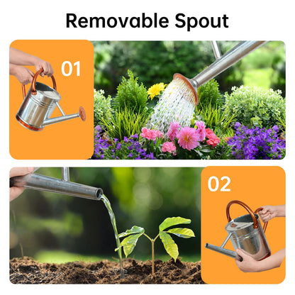 1 Gallon Metal Watering Can  for Outdoor & Indoor Use, Perfect for Garden Flower, Houseplants,