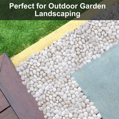 High Polished White Pebbles for Indoor Plants- Aquarium Fish Tank -Outdoor Garden Landscaping