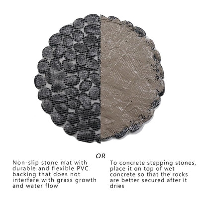 12 inch River Rock Stepping Stone - Pavers for Outdoor Garden Walkway, Landscaping  Set of 6