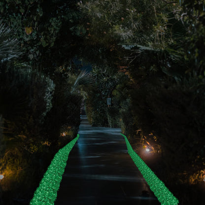 Glow in the Dark Stones - Green Glow Rocks Pebbles for Outdoor Garden Landscaping Walkway & Indoor Decorative Glowing Stones for Aquarium Fish Tank