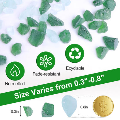 Forsted Sea Glass for Vase Filler, Aquarium, Home Decor,  Firepit ,Wedding Decor