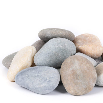 Mixed Color Smooth Pebbles River Rocks for Landscaping,  Ideal for Home Decor, Aquariums, Painting, Crafting