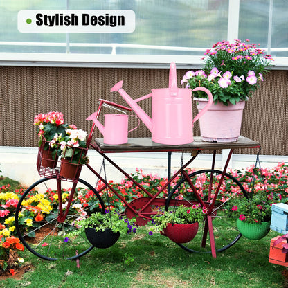 Metal Watering Can (1 Gallon) for Outdoor&Indoor Plants with Free Small Watering can for Kids, Plant Watering Can with Removable spout, Perfect for Garden Flower, Houseplants, Pink